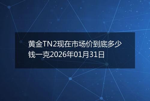 黄金TN2现在市场价到底多少钱一克2026年01月31日