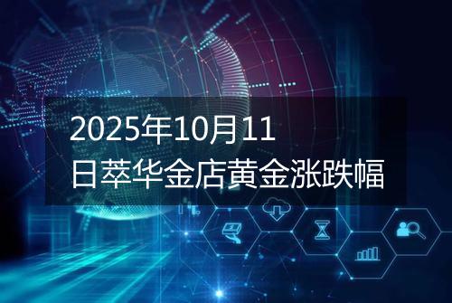 2025年10月11日萃华金店黄金涨跌幅