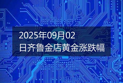 2025年09月02日齐鲁金店黄金涨跌幅