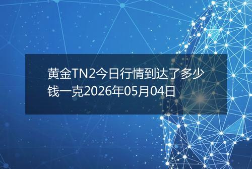 黄金TN2今日行情到达了多少钱一克2026年05月04日
