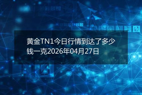 黄金TN1今日行情到达了多少钱一克2026年04月27日