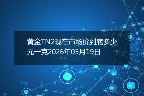黄金TN2现在市场价到底多少元一克2026年05月19日