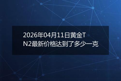2026年04月11日黄金TN2最新价格达到了多少一克