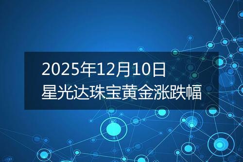 2025年12月10日星光达珠宝黄金涨跌幅