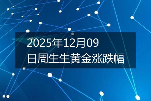 2025年12月09日周生生黄金涨跌幅