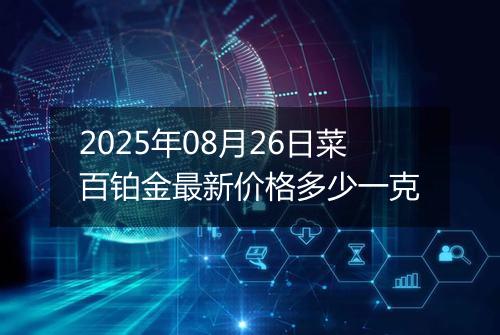2025年08月26日菜百铂金最新价格多少一克