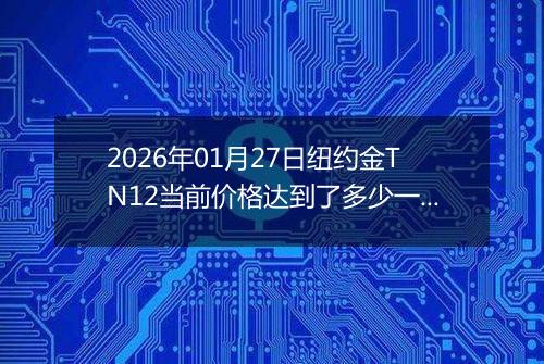 2026年01月27日纽约金TN12当前价格达到了多少一克2026年01月27日