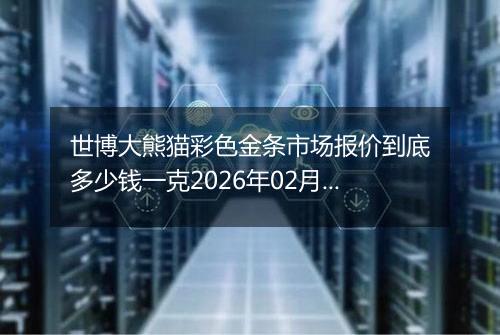 世博大熊猫彩色金条市场报价到底多少钱一克2026年02月12日