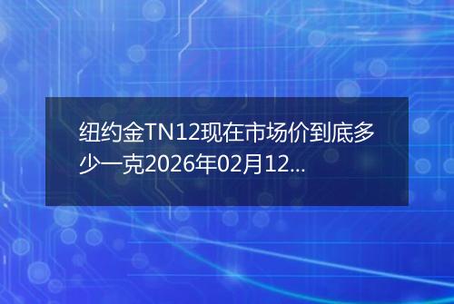 纽约金TN12现在市场价到底多少一克2026年02月12日