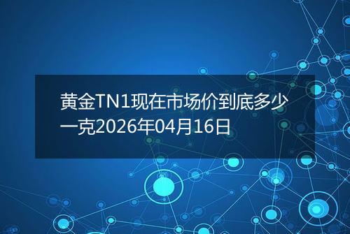 黄金TN1现在市场价到底多少一克2026年04月16日