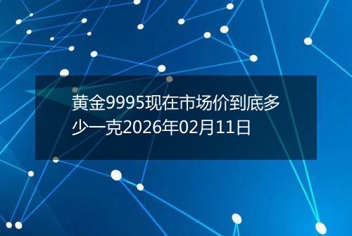 黄金9995现在市场价到底多少一克2026年02月11日