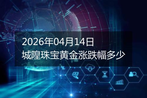 2026年04月14日城隍珠宝黄金涨跌幅多少
