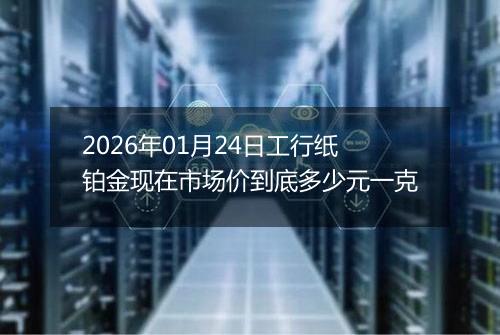 2026年01月24日工行纸铂金现在市场价到底多少元一克