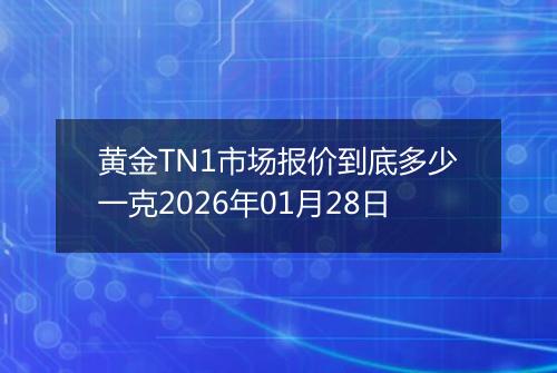 黄金TN1市场报价到底多少一克2026年01月28日