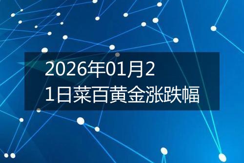 2026年01月21日菜百黄金涨跌幅