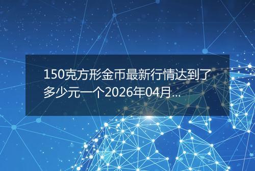 150克方形金币最新行情达到了多少元一个2026年04月06日