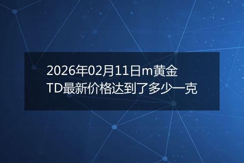 2026年02月11日m黄金TD最新价格达到了多少一克