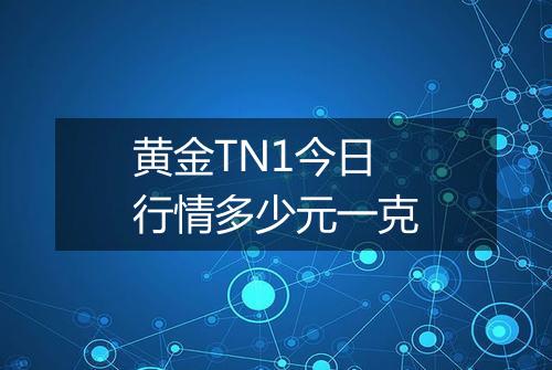 黄金TN1今日行情多少元一克