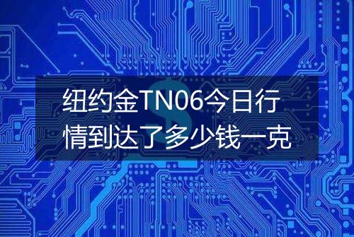纽约金TN06今日行情到达了多少钱一克