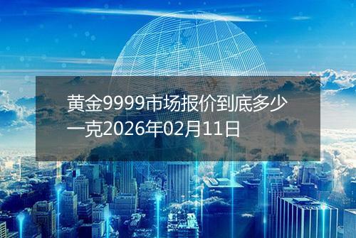 黄金9999市场报价到底多少一克2026年02月11日