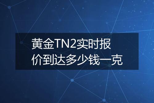 黄金TN2实时报价到达多少钱一克