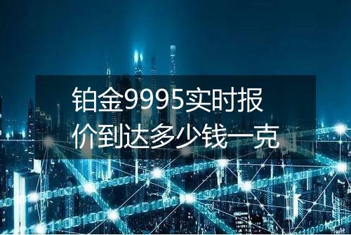 铂金9995实时报价到达多少钱一克