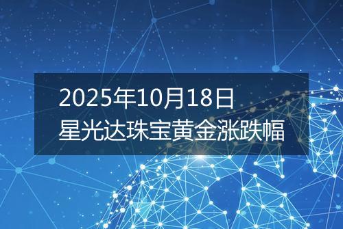 2025年10月18日星光达珠宝黄金涨跌幅