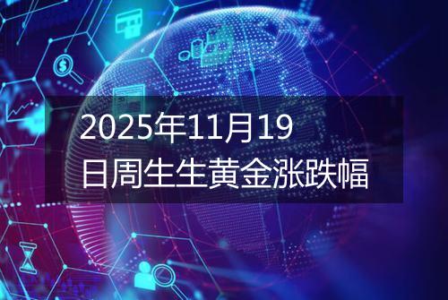 2025年11月19日周生生黄金涨跌幅