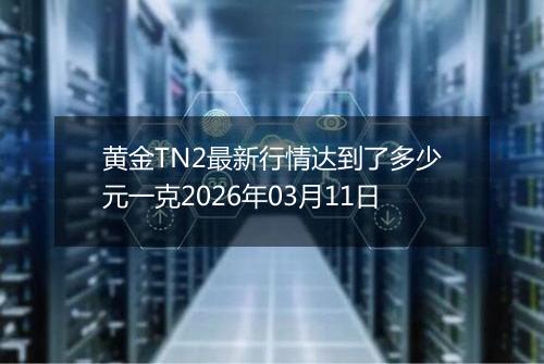 黄金TN2最新行情达到了多少元一克2026年03月11日