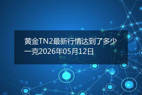 黄金TN2最新行情达到了多少一克2026年05月12日