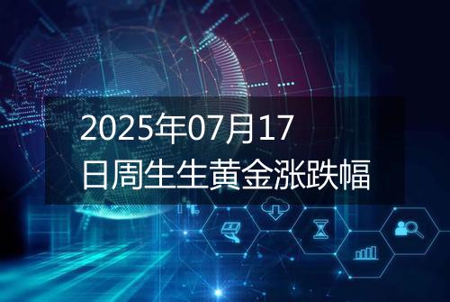 2025年07月17日周生生黄金涨跌幅