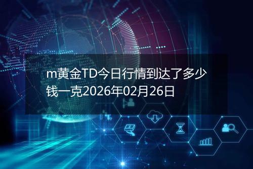 m黄金TD今日行情到达了多少钱一克2026年02月26日