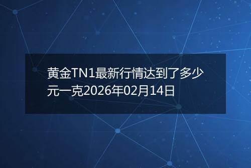 黄金TN1最新行情达到了多少元一克2026年02月14日