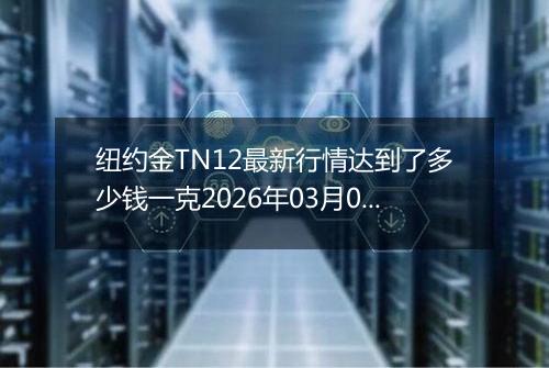 纽约金TN12最新行情达到了多少钱一克2026年03月04日