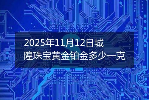 2025年11月12日城隍珠宝黄金铂金多少一克