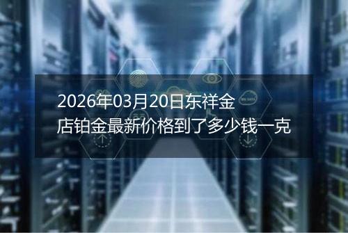 2026年03月20日东祥金店铂金最新价格到了多少钱一克