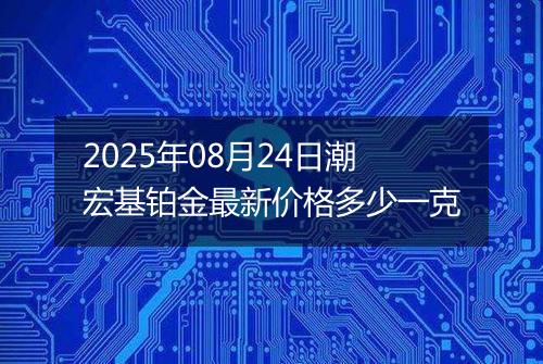 2025年08月24日潮宏基铂金最新价格多少一克