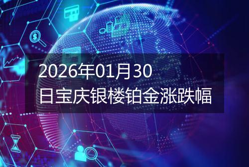 2026年01月30日宝庆银楼铂金涨跌幅