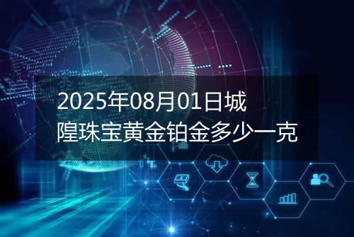 2025年08月01日城隍珠宝黄金铂金多少一克