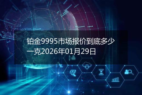 铂金9995市场报价到底多少一克2026年01月29日