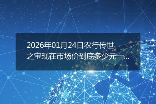 2026年01月24日农行传世之宝现在市场价到底多少元一克