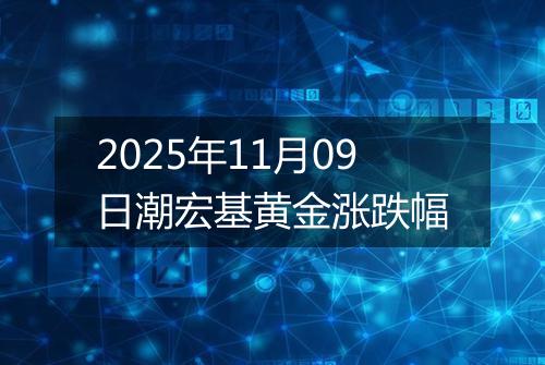 2025年11月09日潮宏基黄金涨跌幅