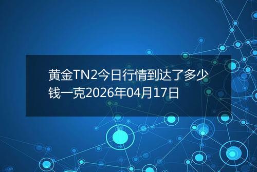 黄金TN2今日行情到达了多少钱一克2026年04月17日