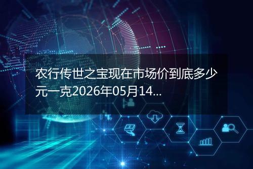农行传世之宝现在市场价到底多少元一克2026年05月14日