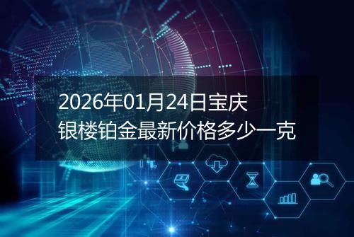 2026年01月24日宝庆银楼铂金最新价格多少一克