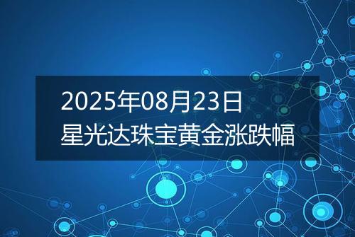 2025年08月23日星光达珠宝黄金涨跌幅