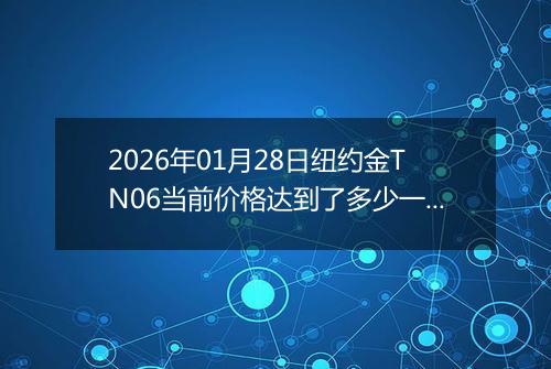 2026年01月28日纽约金TN06当前价格达到了多少一克2026年01月28日