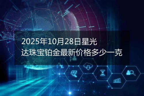 2025年10月28日星光达珠宝铂金最新价格多少一克