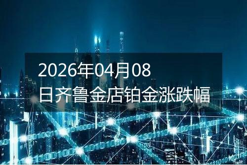 2026年04月08日齐鲁金店铂金涨跌幅