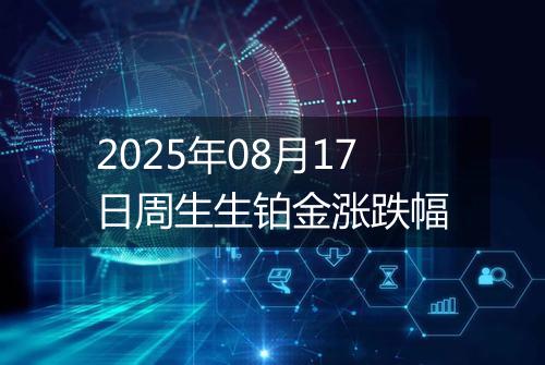 2025年08月17日周生生铂金涨跌幅